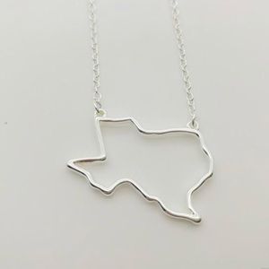 Salty Cold Brew Jewelry - Dainty Texas Outline Pendant Necklace Salty Cold Brew Jewelry - Dainty Texas Outline Pendant Necklace